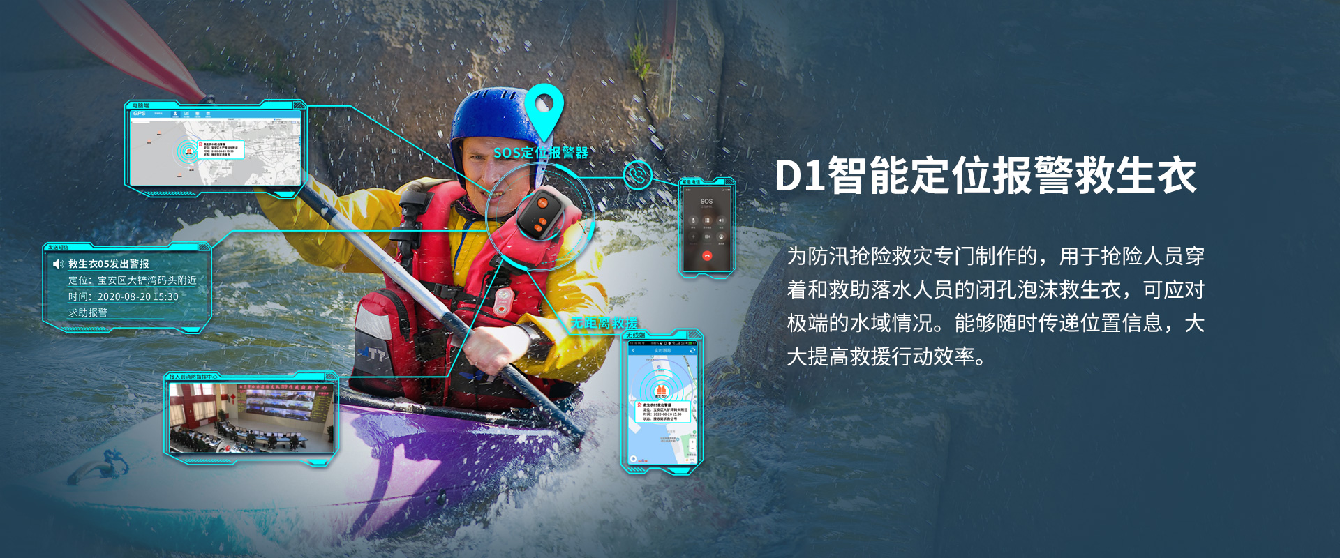智能定位報警救生衣D1 智能定位報警救生衣D1